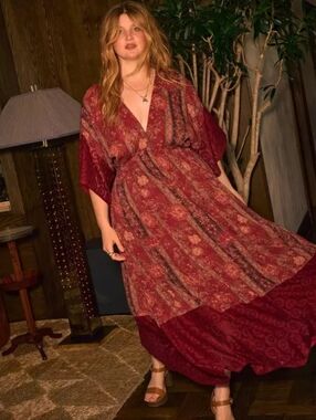 Torrid Festi Crochet Trim Maxi Dress